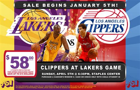 tickets los angeles clippers vs lakers